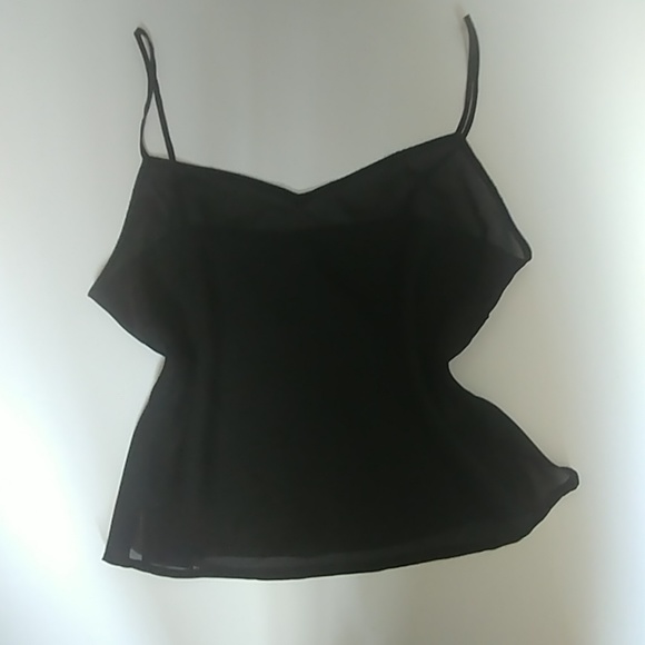 Semi sheer black camisole tank top size 10 - Picture 8 of 8